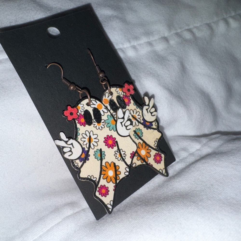 Floral Ghost Earrings